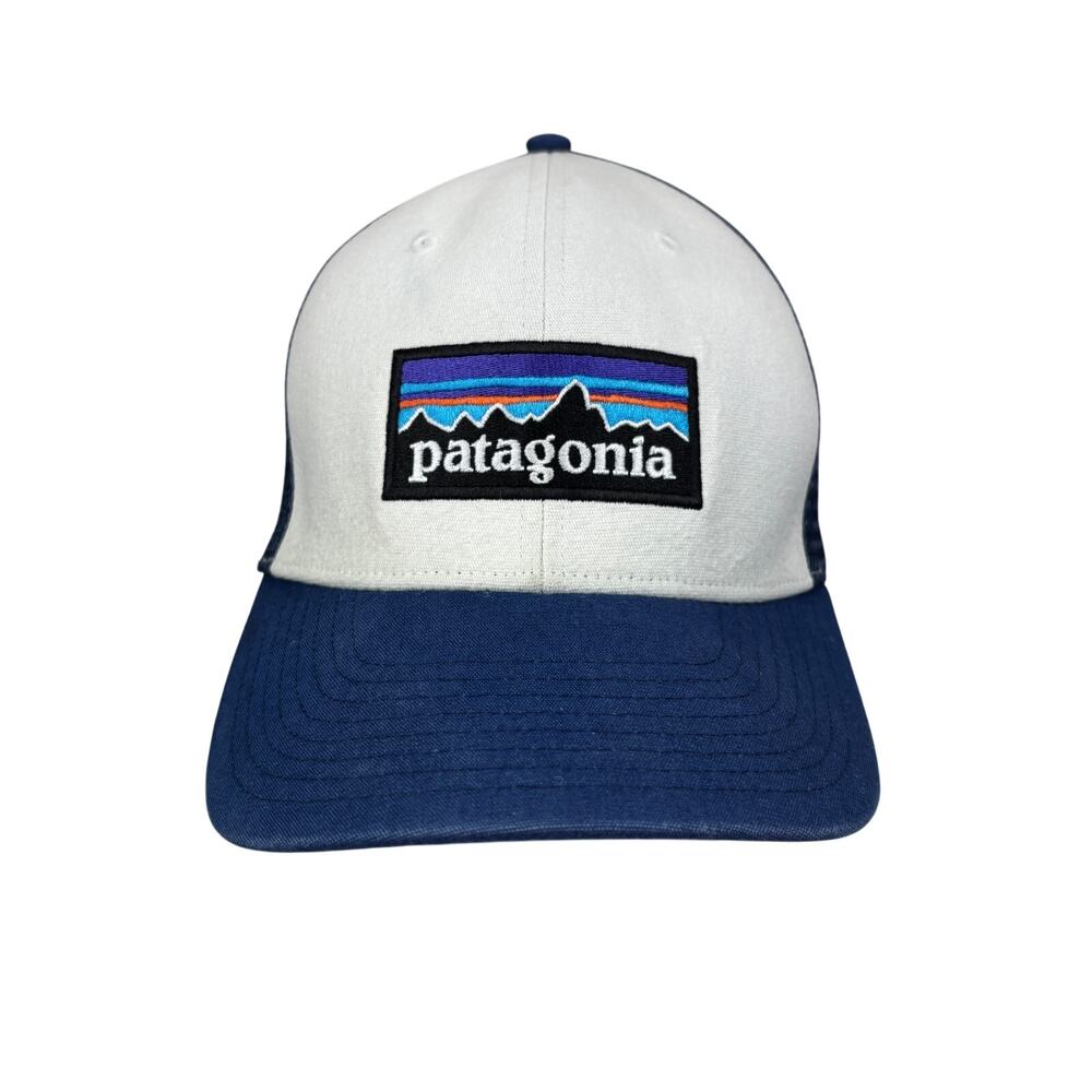 Patagonia Snapback Trucker Hat P-6 Logo Cap Blue Gorpcore